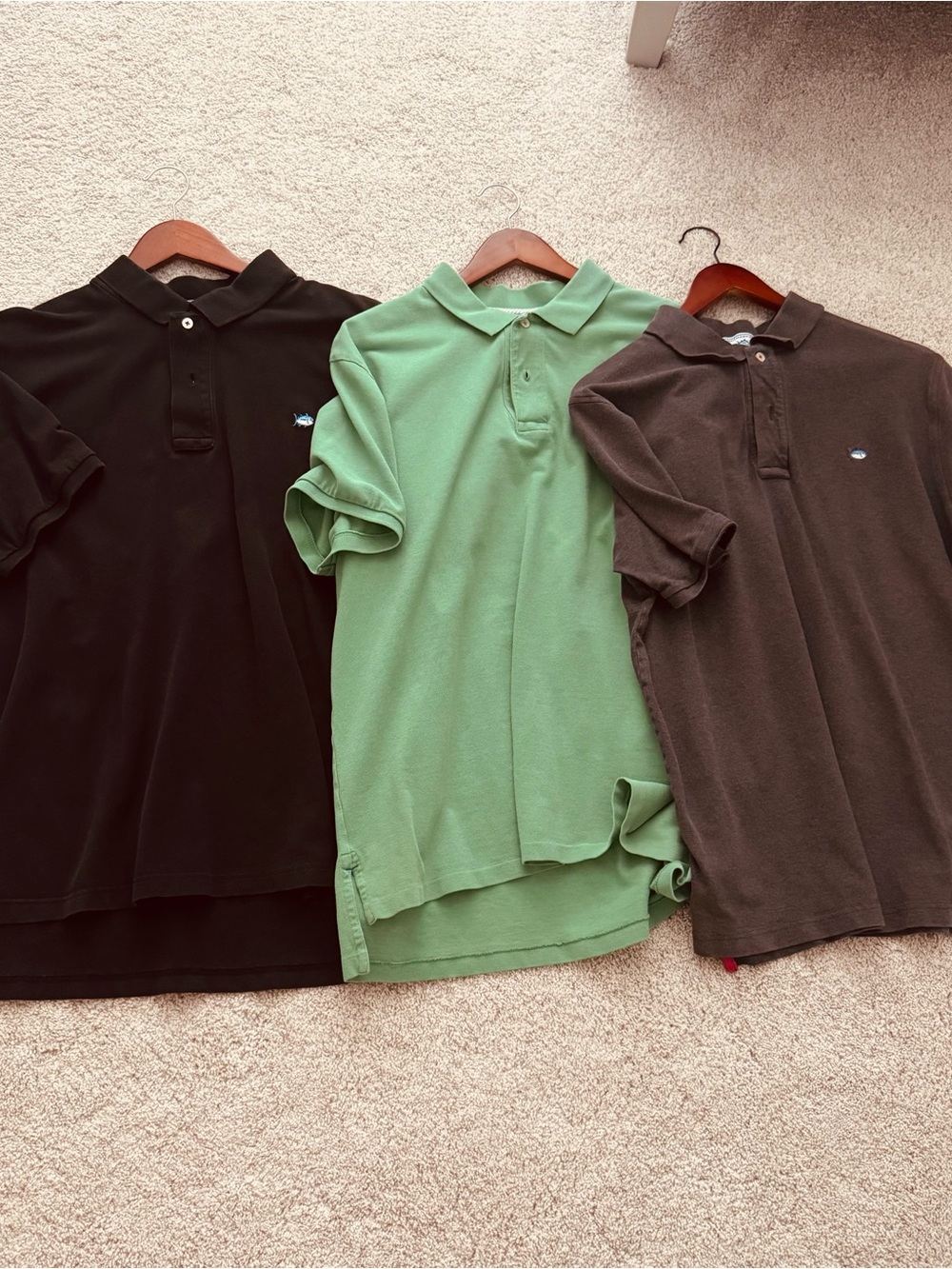 Three Southern Tide Skipjack Polos.